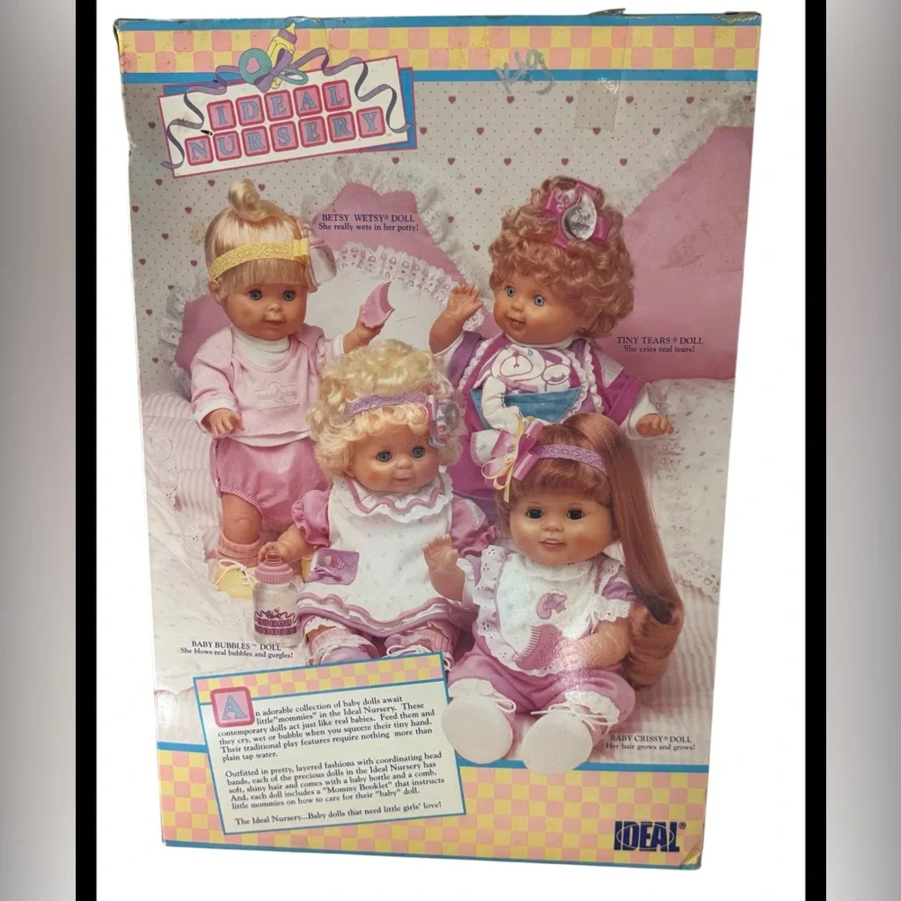 NIB VINTAGE 1989 IDEAL BABY CRISSY RED HAIR GROWS WITH BOX 16 1/2
